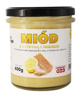 Med s citrónom a zázvorom 400g - prírodný a poľský Med s citrónom a zázvorom 400g - prírodný a poľský