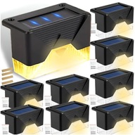 SOLÁRNE LED ZÁHRADNÉ LAMPY NA SCHODY TERASA 8 KS SO SÚMRAKOVÝM SNÍMAČOM SOLÁRNE LED ZÁHRADNÉ LAMPY NA SCHODY TERASA 8 KS SO SÚMRAKOVÝM SNÍMAČOM