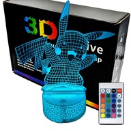 LED nočná lampa Pokemon Pikachu Happy 3D LAMP LED nočná lampa Pokemon Pikachu Happy 3D LAMP