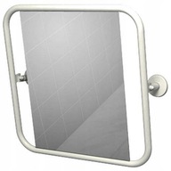 Sklopné zrkadlo pre telesne postihnutých, 60 x 60 cm, biela oceľ