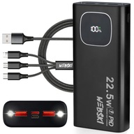 NABÍJAČKA POWER BANK 30000mAh QC PD VSTUP 2x USB, 1x TYP-C + KÁBEL 3V1 NABÍJAČKA POWER BANK 30000mAh QC PD VSTUP 2x USB, 1x TYP-C + KÁBEL 3V1