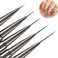 Sada na nechty BRUSHE SET 5x štetec, tenký štetec na zdobenie ombre Sada na nechty BRUSHE SET 5x štetec, tenký štetec na zdobenie ombre