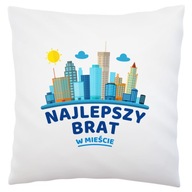 Najlepší brat v meste Poduszka Biała Najlepší brat v meste Poduszka Biała