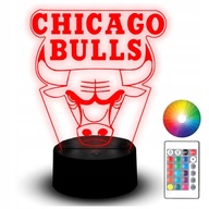 Soška LED nočnej lampy RGB 3D gravírovanie basketbalového tímu Chicago Bulls Soška LED nočnej lampy RGB 3D gravírovanie basketbalového tímu Chicago Bulls
