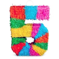 PINIATA pinata na NARODENINY číslo 5 farba XXL PINIATA pinata na NARODENINY číslo 5 farba XXL