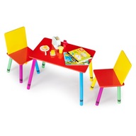Detská nábytková zostava drevený stôl + 2 stoličky