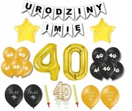 Sada 40 narodeninových dekorácií 40 balónov Sada 40 narodeninových dekorácií 40 balónov