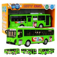 Interaktívny školský autobus pre deti 3+ zelený + Otváracie dvere