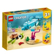 31128 LEGO CREATOR DELFÍN A KORYTNAČKA 3V1 31128 LEGO CREATOR DELFÍN A KORYTNAČKA 3V1