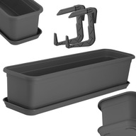 KADAX KVETINÁČ BALKÓNOVÁ KRABIČKA 60cm + 2 ÚCHYTKO KADAX KVETINÁČ BALKÓNOVÁ KRABIČKA 60cm + 2 ÚCHYTKO