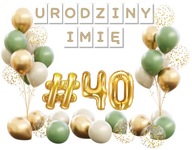 Balónová dekorácia pre meno #40 k narodeninám Balónová dekorácia pre meno #40 k narodeninám