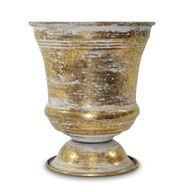 Kovový kryt, rustikálna váza na pohár z07