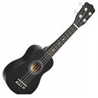 D10S Čierna sopránová ukulele gitara