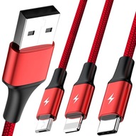 UNITEK USB kábel 3v1 microUSB + Type-C + Lightning