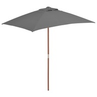 Klasický dáždnik VidaXL čierny 200 x 235 cm