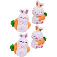 Ozdoby bábiky s mrkvovým zajačikom 4 ks