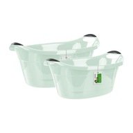 Sada oválnych misiek na bielizeň, 62 cm a 71 cm, zelená Sada oválnych misiek na bielizeň, 62 cm a 71 cm, zelená