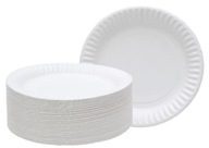 Biele papierové taniere *23cm 100 kusov