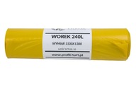 Vrecia na odpadky 240l žlté SILNÉ! 100 kusov! Vrecia na odpadky 240l žlté SILNÉ! 100 kusov!