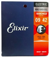 Struny pre elektrickú gitaru Elixir Nanoweb Super Light 9-42 12002 Struny pre elektrickú gitaru Elixir Nanoweb Super Light 9-42 12002