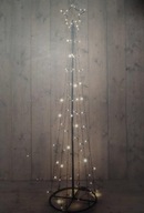 Kovový vianočný stromček s LED diódami 42,5x180cm