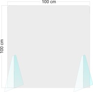 Plexisklo na pult, kryt 100x100 4mm stojace plexi