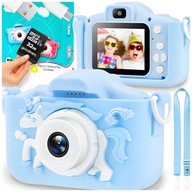 KAMERA PRE DETI HD KAMERA VIDEOHRY LCD OBRAZOVKA POUZDRO JEDNOROŽCA 32GB KARTA KAMERA PRE DETI HD KAMERA VIDEOHRY LCD OBRAZOVKA POUZDRO JEDNOROŽCA 32GB KARTA