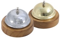 Recepčný zvonček, barový zvon, drevený podstavec