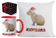 Vankúš+Šálka ​​Capybara VIANOČNÝ DARČEK