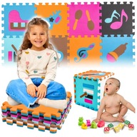PUZZLE Edukačná penová podložka, detská ohrádka, farba PUZZLE Edukačná penová podložka, detská ohrádka, farba