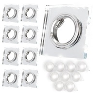9x SVIETIACE STROPNÉ LAMPY SKLENENÉ KRIŠTÁĽOVÉ LAMPY SKLO + ŽIAROVKA GU10 9x SVIETIACE STROPNÉ LAMPY SKLENENÉ KRIŠTÁĽOVÉ LAMPY SKLO + ŽIAROVKA GU10