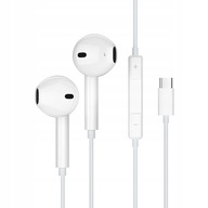 Káblové slúchadlá JELLICO EP2A USB-C s 1,2M mikrofónom Biely skvelý zvuk Káblové slúchadlá JELLICO EP2A USB-C s 1,2M mikrofónom Biely skvelý zvuk