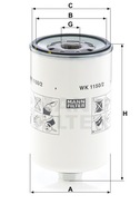 Palivový filter Mann-Filter WK 1150/2 Palivový filter Mann-Filter WK 1150/2