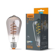 Dekoratívna LED žiarovka, retro špirálové vlákno, 4W, teplá farba, 1800K VIDEX