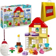 LEGO Duplo 10433 Prasiatko Peppa a narodeninový domček + Lego taška + prívesok LEGO Duplo 10433 Prasiatko Peppa a narodeninový domček + Lego taška + prívesok