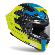 INTEGRÁLNA PRILBA NA MOTOCYKL AIROH GP 550 S Challenge modro/žltá matná R.