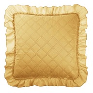 Obliečka na vankúš 45x45 s volánikmi RUFFY horčicová Obliečka na vankúš 45x45 s volánikmi RUFFY horčicová