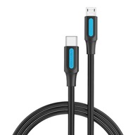 USB-C - micro USB kábel 2M VENTION, odolný, flexibilné nabíjanie a prenos USB-C - micro USB kábel 2M VENTION, odolný, flexibilné nabíjanie a prenos