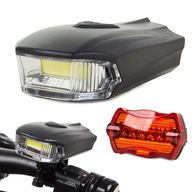 5W COB LED OSVETLENIE NA BICYKEL PREDNÉ ZADNÉ LAMP