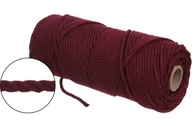 3PLY točená bavlnená šnúrka pre makramé, Ø3, 100 m 3PLY točená bavlnená šnúrka pre makramé, Ø3, 100 m