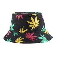 A11 rybársky KLOBÚK Vedro KLOBÚK - MARIHUANA listy