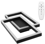 Moderné 48W CCT LED stropné svietidlo Plafond s diaľkovým ovládaním, čierne Moderné 48W CCT LED stropné svietidlo Plafond s diaľkovým ovládaním, čierne