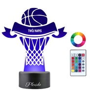 Darček na gravírovanie 3DLED nočnej lampy na basketbal Darček na gravírovanie 3DLED nočnej lampy na basketbal