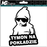 Nálepka TYMON V AUTE AUTO 18x14 farba Nálepka TYMON V AUTE AUTO 18x14 farba