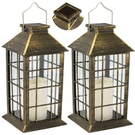 2x Solárna lampa ZÁHRADNÁ LAMPA 27cm PATINA 2x Solárna lampa ZÁHRADNÁ LAMPA 27cm PATINA