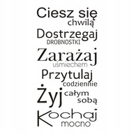 Nápis na stenu, nálepka - Užite si chvíľu 228