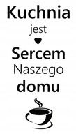 Samolepka na stenu Kuchyňa je srdcom nášho domova Samolepka na stenu Kuchyňa je srdcom nášho domova