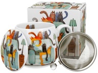 SUDOVÝ hrnček s vylúhovačom porcelán DARČEK MAČKY NA STOLIČKU - 430 ml SUDOVÝ hrnček s vylúhovačom porcelán DARČEK MAČKY NA STOLIČKU - 430 ml