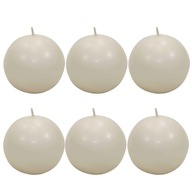 Guľová sviečka CREAM ECRU lesklá sviečka 8cm 6ks Guľová sviečka CREAM ECRU lesklá sviečka 8cm 6ks