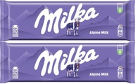 MILKA ČOKOLÁDA ALPSKÉ MLIEKO 270G x2 MILKA ČOKOLÁDA ALPSKÉ MLIEKO 270G x2